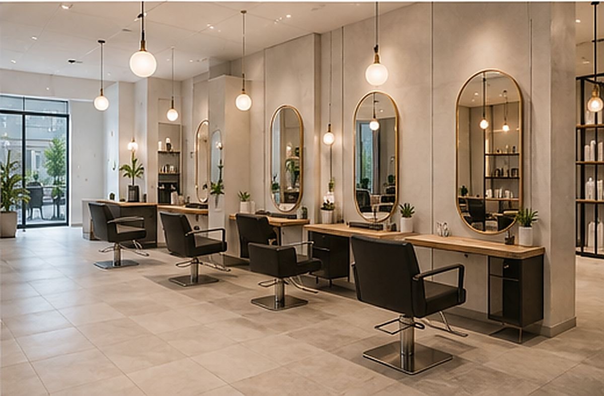 Completed salon and wellness interior